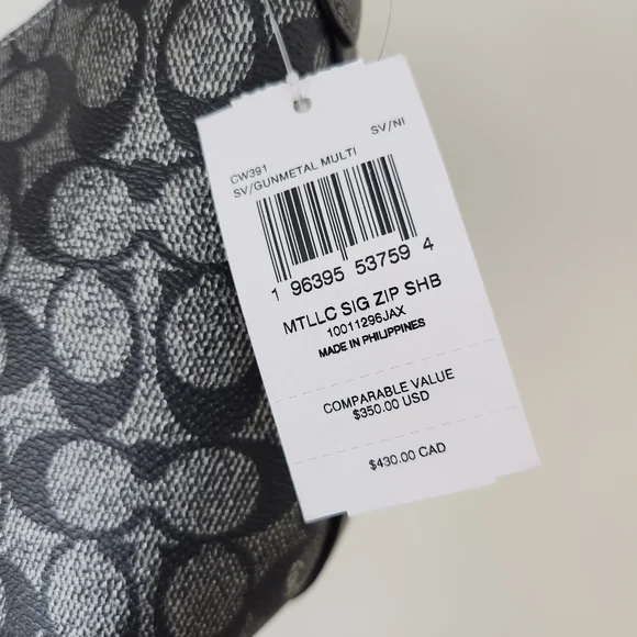 Coach Black and Silver Crossbody Bag - Picture 4 of 7